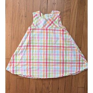 2007 Gymboree Girls Plaid Picnic Dress Colorful Rainbow Size 2T Toddler Girl